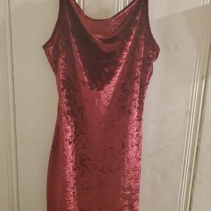 Red velvet dress